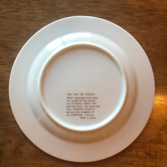 Japanese Hummingbird Plate decor Gold Art Chokin Rare Collector Ornate - Picture 4 of 6